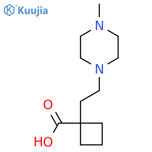 1-[2-(4-Methylpiperazin-1-yl)ethyl]cyclobutane-1-carboxylic acid structure