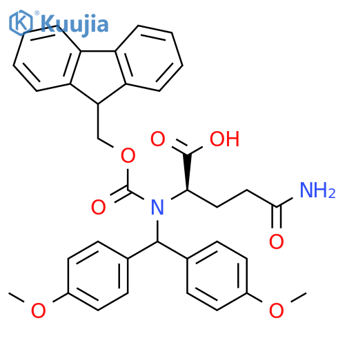 Fmoc-d-gln(mbh)-oh structure