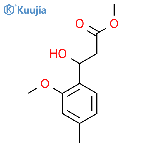 methyl 3-hydroxy-3-(2-methoxy-4-methylphenyl)propanoate structure