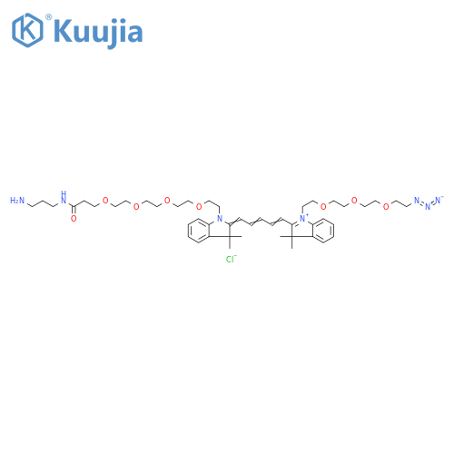 N-(azide-PEG3)-N'-(Amine-C3-PEG4)-Cy5 structure