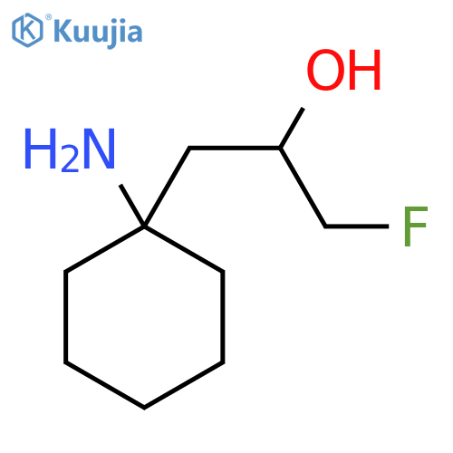 1-(1-aminocyclohexyl)-3-fluoropropan-2-ol structure