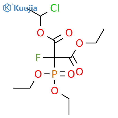 Propanedioic acid, (diethoxyphosphinyl)fluoro-, 1-chloroethyl ethyl ester structure
