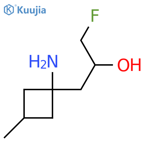 1-(1-amino-3-methylcyclobutyl)-3-fluoropropan-2-ol structure