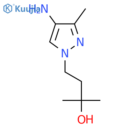 4-(4-amino-3-methyl-1H-pyrazol-1-yl)-2-methylbutan-2-ol structure