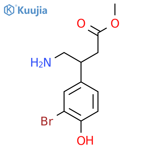 methyl 4-amino-3-(3-bromo-4-hydroxyphenyl)butanoate structure