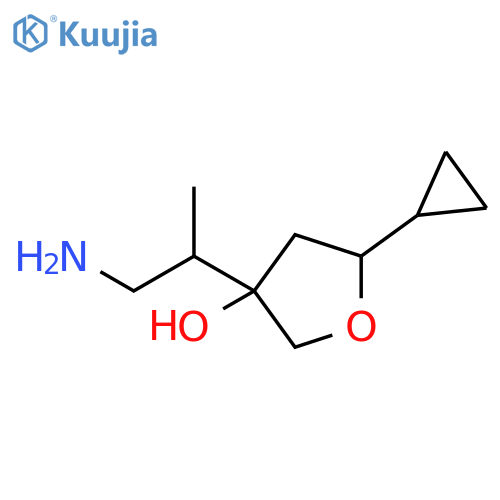 3-Furanol, 3-(2-amino-1-methylethyl)-5-cyclopropyltetrahydro- structure