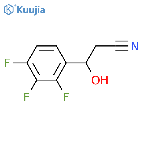 3-hydroxy-3-(2,3,4-trifluorophenyl)propanenitrile structure