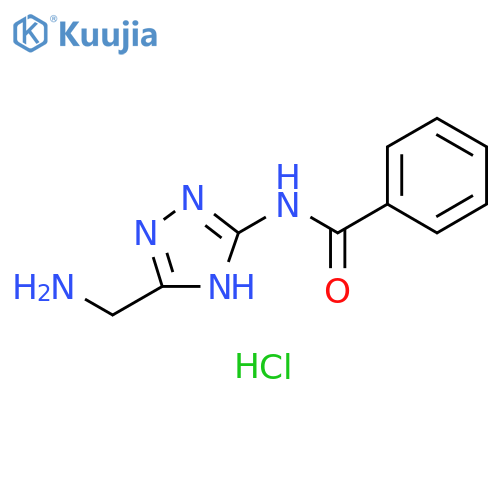 Benzamide, N-[3-(aminomethyl)-1H-1,2,4-triazol-5-yl]-, hydrochloride (1:1) structure