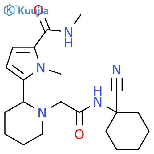 N-(1-Cyanocyclohexyl)-2-[1-methyl-5-[(methylamino)carbonyl]-1H-pyrrol-2-yl]-1-piperidineacetamide structure