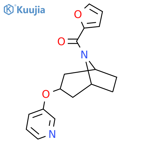 8-(furan-2-carbonyl)-3-(pyridin-3-yloxy)-8-azabicyclo3.2.1octane structure