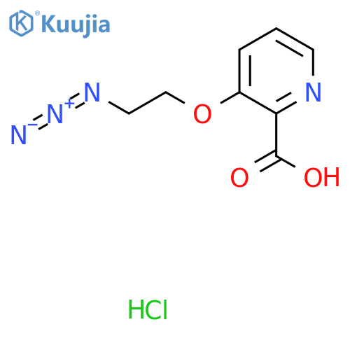 3-(2-Azidoethoxy)pyridine-2-carboxylic acid hydrochloride structure