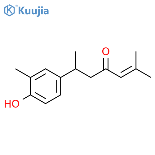 2-Hepten-4-one, 6-(4-hydroxy-3-methylphenyl)-2-methyl- structure