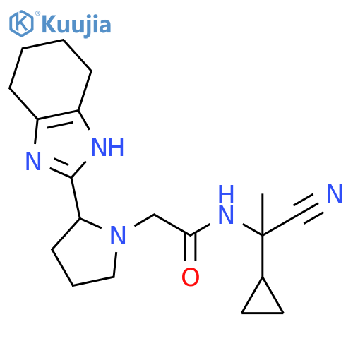 N-(1-Cyano-1-cyclopropylethyl)-2-(4,5,6,7-tetrahydro-1H-benzimidazol-2-yl)-1-pyrrolidineacetamide structure