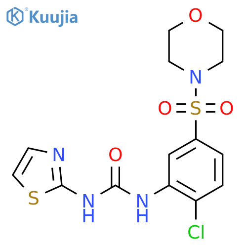 1-(2-Chloro-5-morpholin-4-ylsulfonylphenyl)-3-(1,3-thiazol-2-yl)urea structure