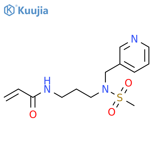 N-(3-{N-(pyridin-3-yl)methylmethanesulfonamido}propyl)prop-2-enamide structure