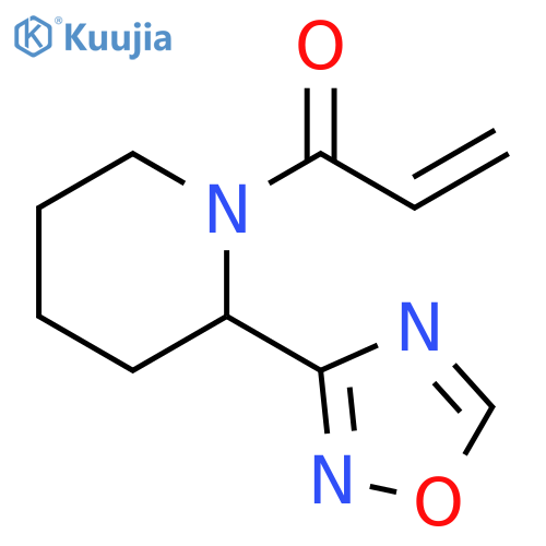 1-2-(1,2,4-oxadiazol-3-yl)piperidin-1-ylprop-2-en-1-one structure