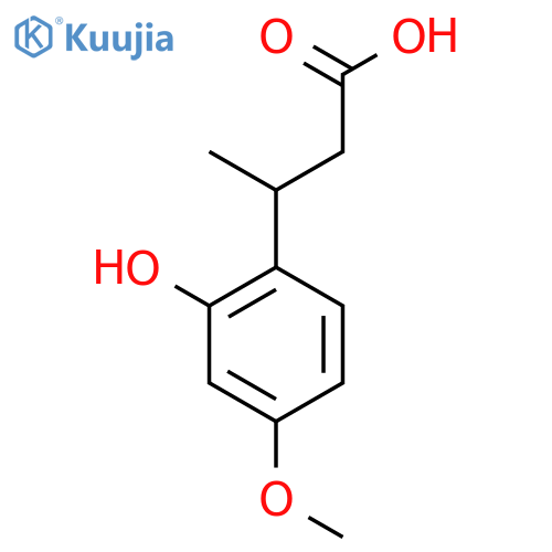 3-(2-hydroxy-4-methoxyphenyl)butanoic acid structure