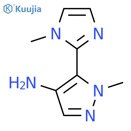 1-methyl-5-(1-methyl-1H-imidazol-2-yl)-1H-pyrazol-4-amine structure