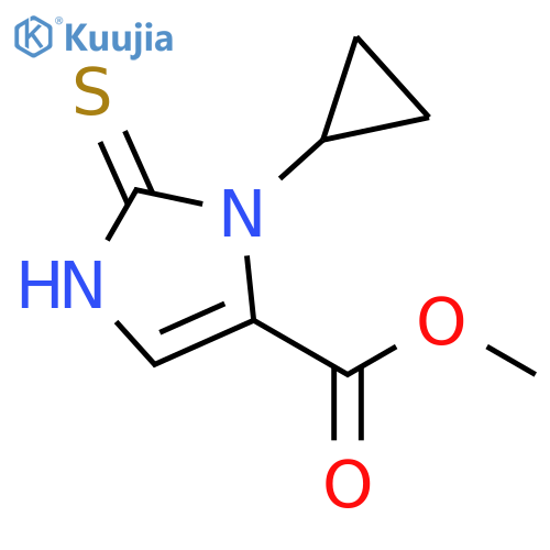 methyl 1-cyclopropyl-2-sulfanyl-1H-imidazole-5-carboxylate structure