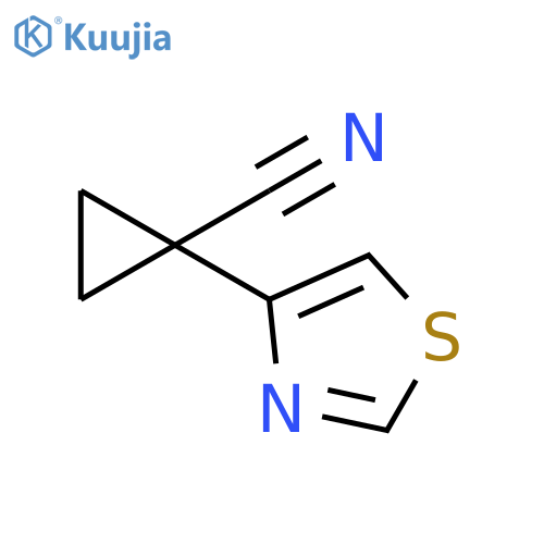 1-(1,3-thiazol-4-yl)cyclopropane-1-carbonitrile structure
