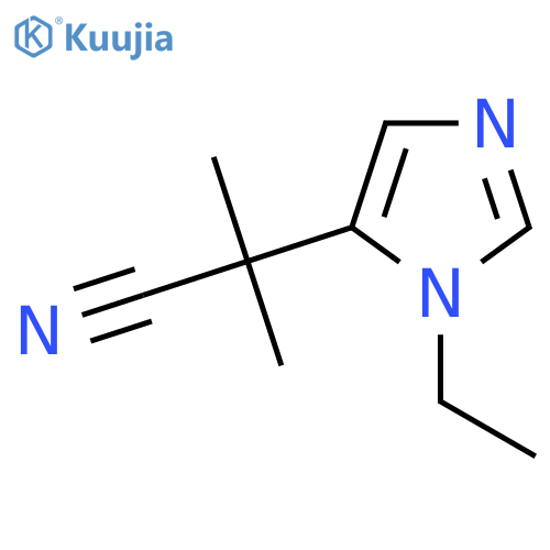 2-(1-ethyl-1H-imidazol-5-yl)-2-methylpropanenitrile structure