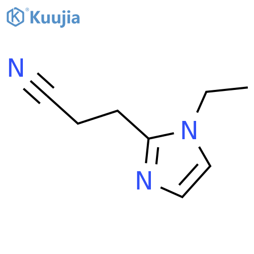 3-(1-ethyl-1H-imidazol-2-yl)propanenitrile structure