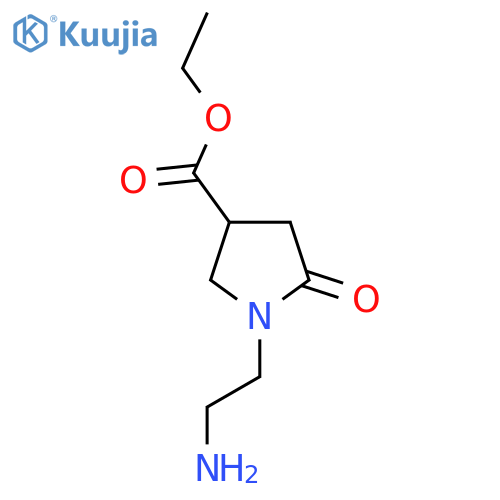 Ethyl 1-(2-aminoethyl)-5-oxopyrrolidine-3-carboxylate structure