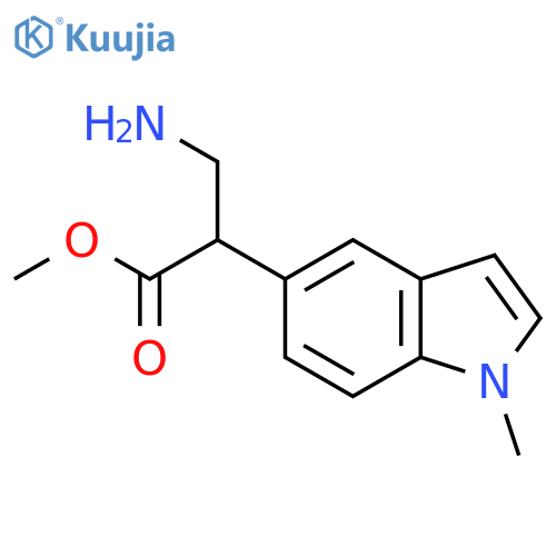methyl 3-amino-2-(1-methyl-1H-indol-5-yl)propanoate structure