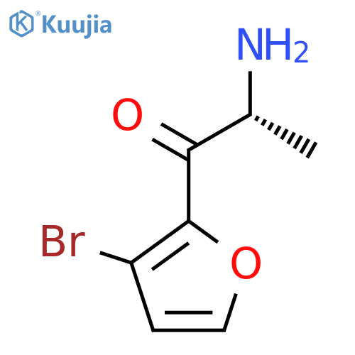 (2R)-2-amino-1-(3-bromofuran-2-yl)propan-1-one structure
