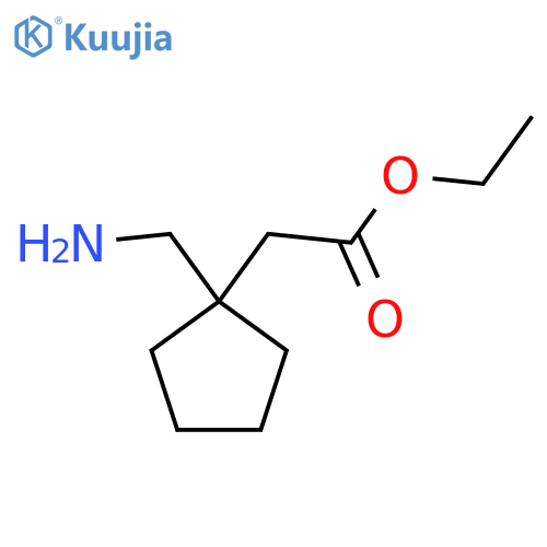 Ethyl 2-[1-(aminomethyl)cyclopentyl]acetate structure