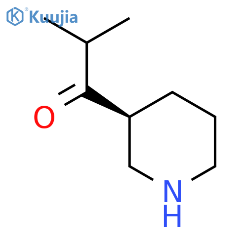 2-methyl-1-[(3S)-piperidin-3-yl]propan-1-one structure