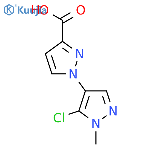1-(5-chloro-1-methyl-1H-pyrazol-4-yl)-1H-pyrazole-3-carboxylic acid structure