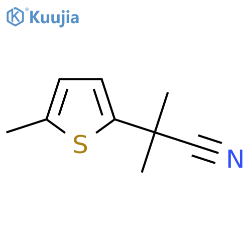 2-methyl-2-(5-methylthiophen-2-yl)propanenitrile structure