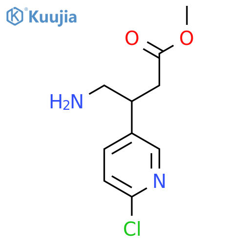 methyl 4-amino-3-(6-chloropyridin-3-yl)butanoate structure