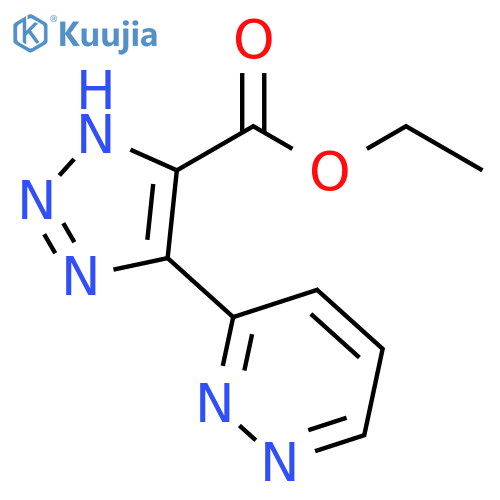 1H-1,2,3-Triazole-5-carboxylic acid, 4-(3-pyridazinyl)-, ethyl ester structure