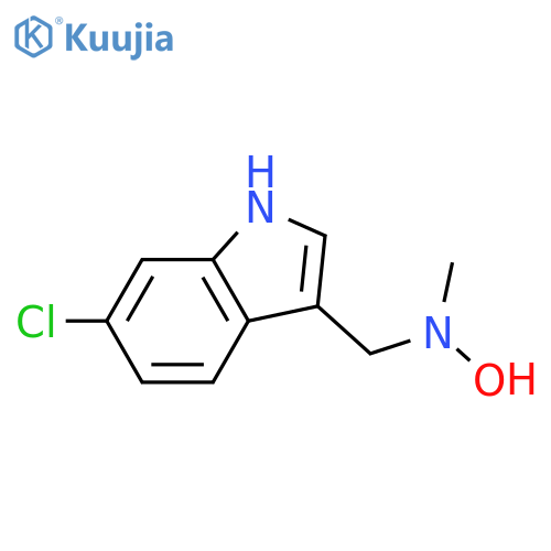 N-(6-chloro-1H-indol-3-yl)methyl-N-methylhydroxylamine structure