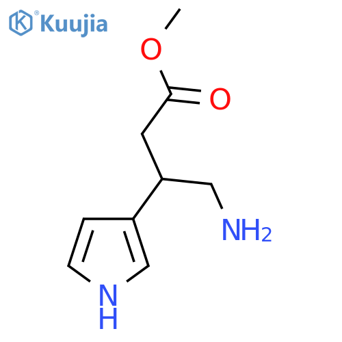 methyl 4-amino-3-(1H-pyrrol-3-yl)butanoate structure