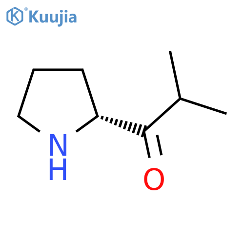2-methyl-1-[(2R)-pyrrolidin-2-yl]propan-1-one structure