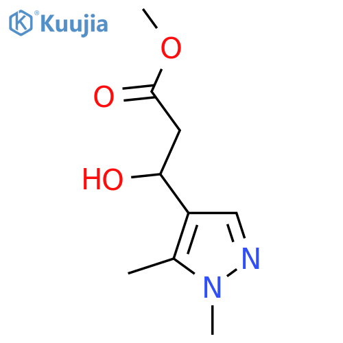 methyl 3-(1,5-dimethyl-1H-pyrazol-4-yl)-3-hydroxypropanoate structure