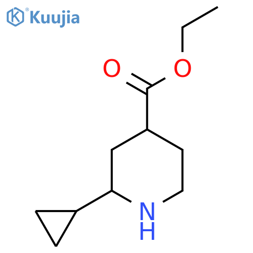 Ethyl 2-cyclopropylpiperidine-4-carboxylate structure