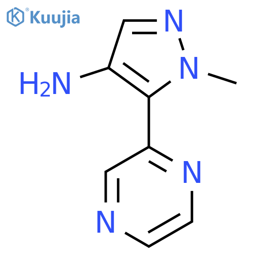 1-Methyl-5-pyrazin-2-ylpyrazol-4-amine structure