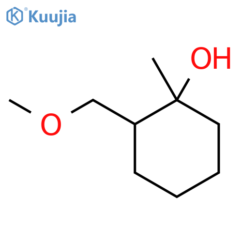 2-(methoxymethyl)-1-methylcyclohexan-1-ol structure