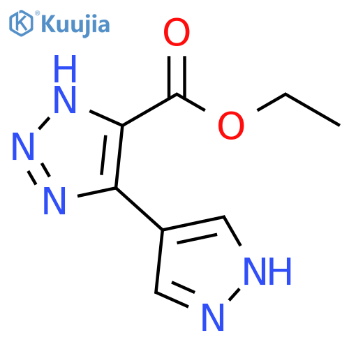 1H-1,2,3-Triazole-5-carboxylic acid, 4-(1H-pyrazol-4-yl)-, ethyl ester structure
