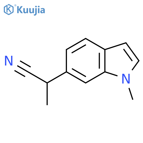 2-(1-methyl-1H-indol-6-yl)propanenitrile structure