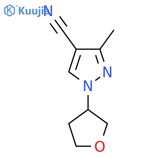 3-methyl-1-(oxolan-3-yl)-1H-pyrazole-4-carbonitrile structure