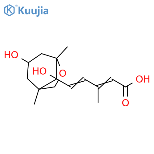 2,4-Pentadienoic acid, 5-(3,8-dihydroxy-1,5-dimethyl-6-oxabicyclo[3.2.1]oct-8-yl)-3-methyl- structure