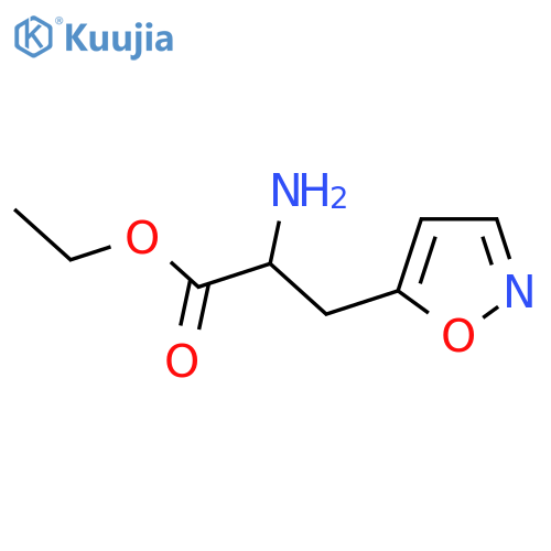 Ethyl 2-amino-3-(1,2-oxazol-5-yl)propanoate structure