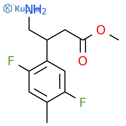 methyl 4-amino-3-(2,5-difluoro-4-methylphenyl)butanoate structure