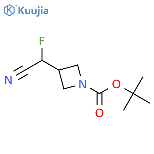 tert-butyl 3-[cyano(fluoro)methyl]azetidine-1-carboxylate structure