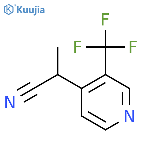 2-3-(trifluoromethyl)pyridin-4-ylpropanenitrile structure